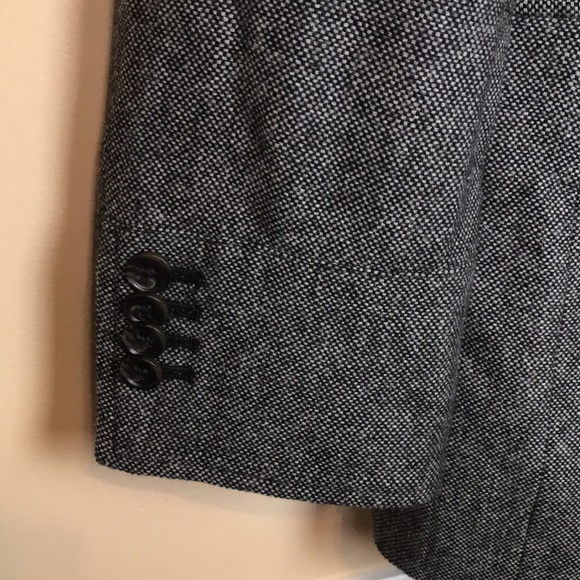 Flynt Men’s Rizzo 42R Wool Blend Gray Multi-Pocket Zip-Up 3-Button Blazer Jacket - Picture 4 of 14